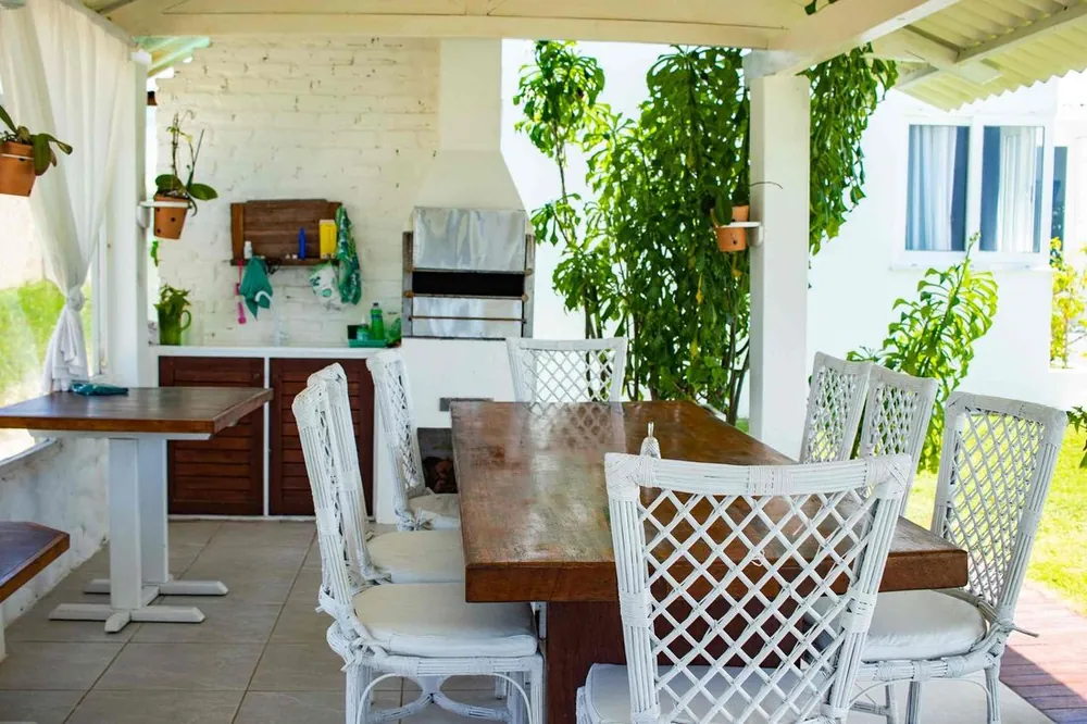 Barbecue and shaded terrace
