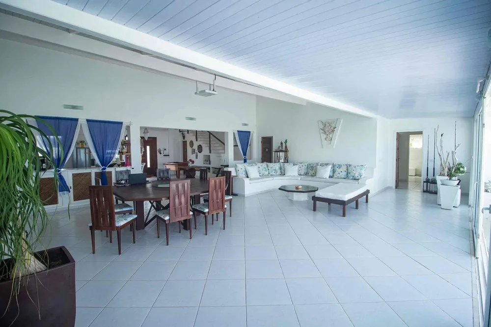 Open-plan living and dining area