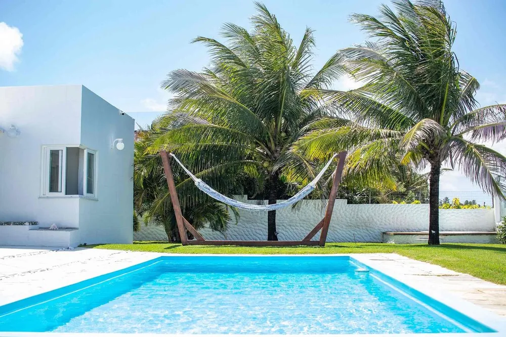 Pool, palms and hammock