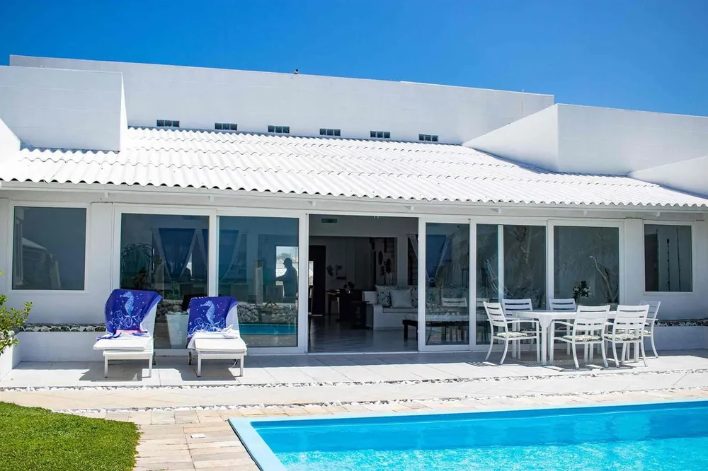 The villa and pool